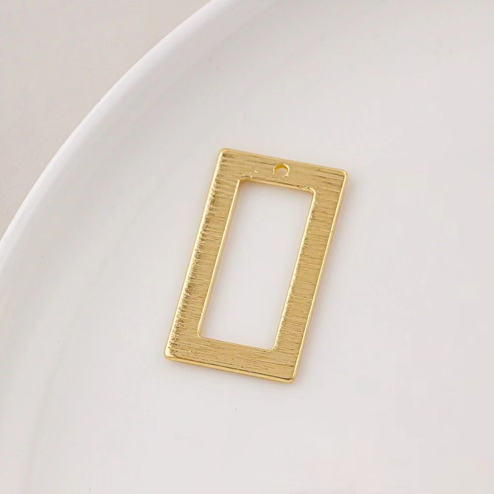 14k Gold Plated Copper Geometric Frame for Jewelry DIY 1 Piece-likayjewel