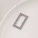 #18 rectangle 32*18mm platinum