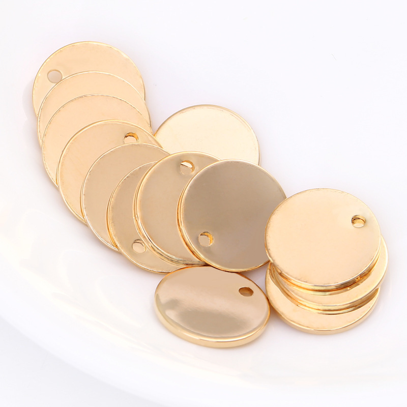 Gold Plated Geometric Sheet Charms 10pcs for Jewelry DIY