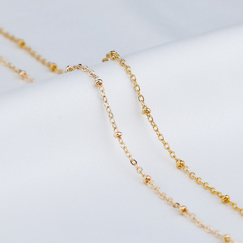 Gold Plated Satellite Chain O Shaped Chain 1m