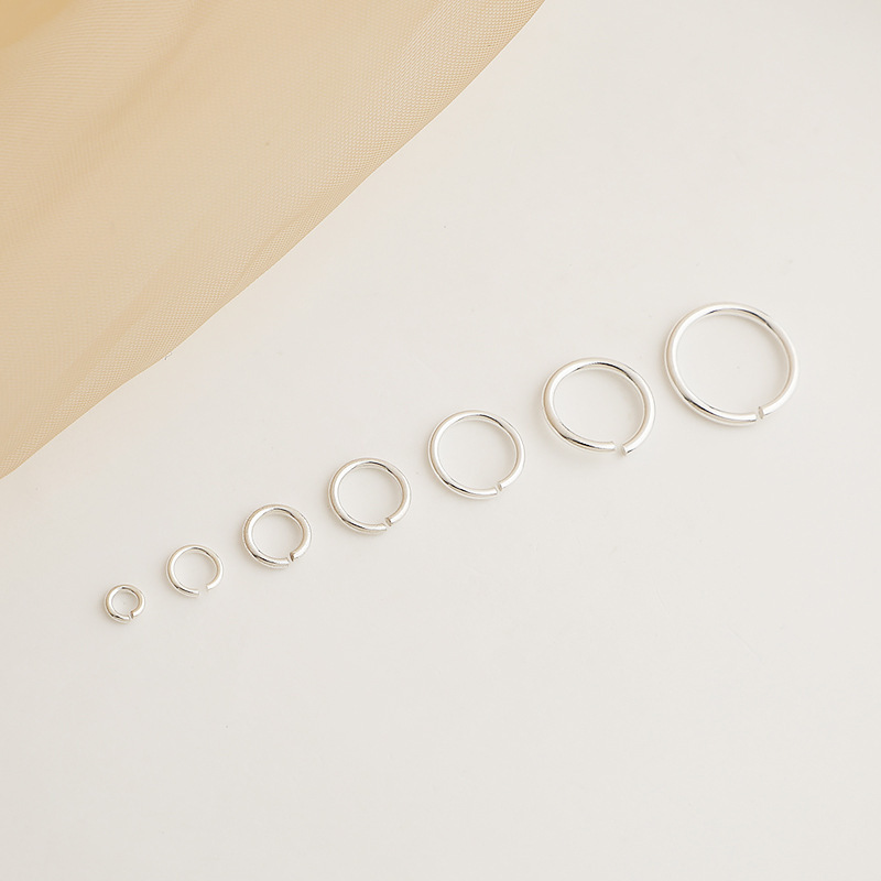 925 Sterling Silver Jumping Rings Opening Rings Accessory 10pcs