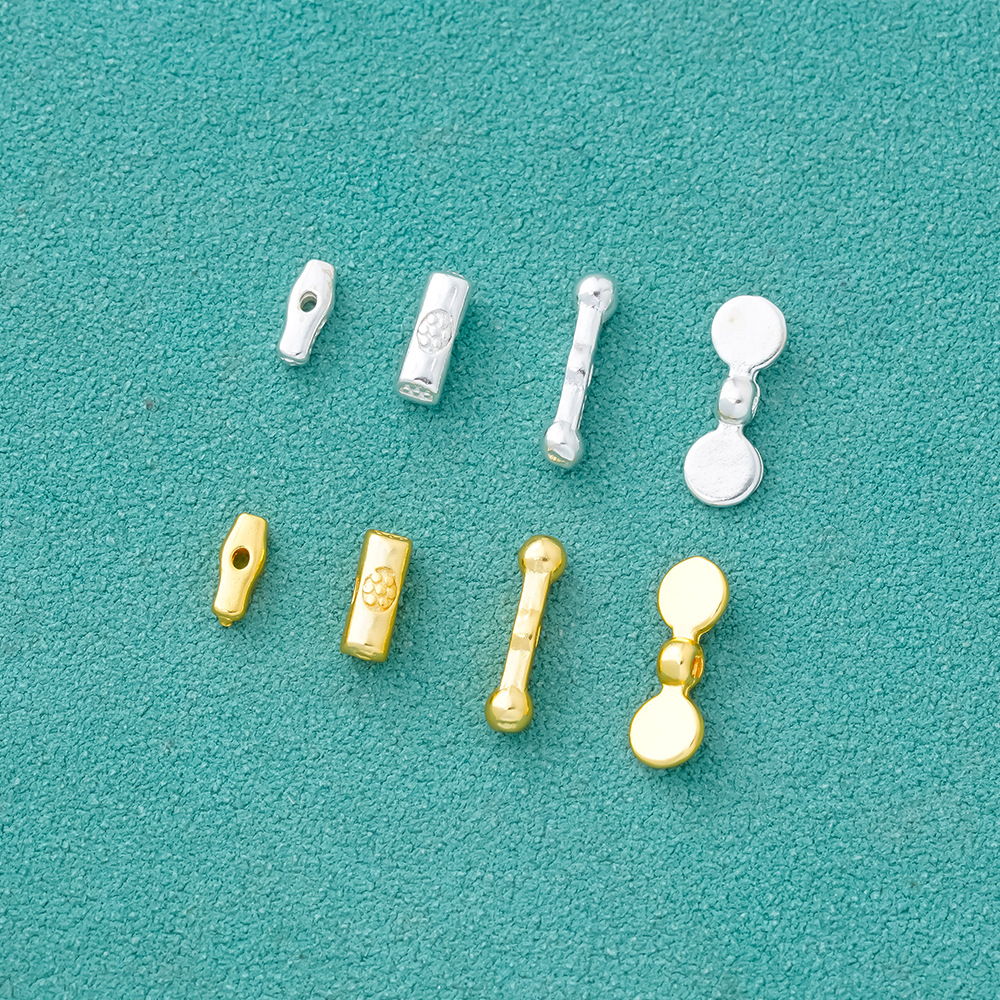 925 Sterling Silver Oar Shaped Spacer Bead for Jewelry DIY