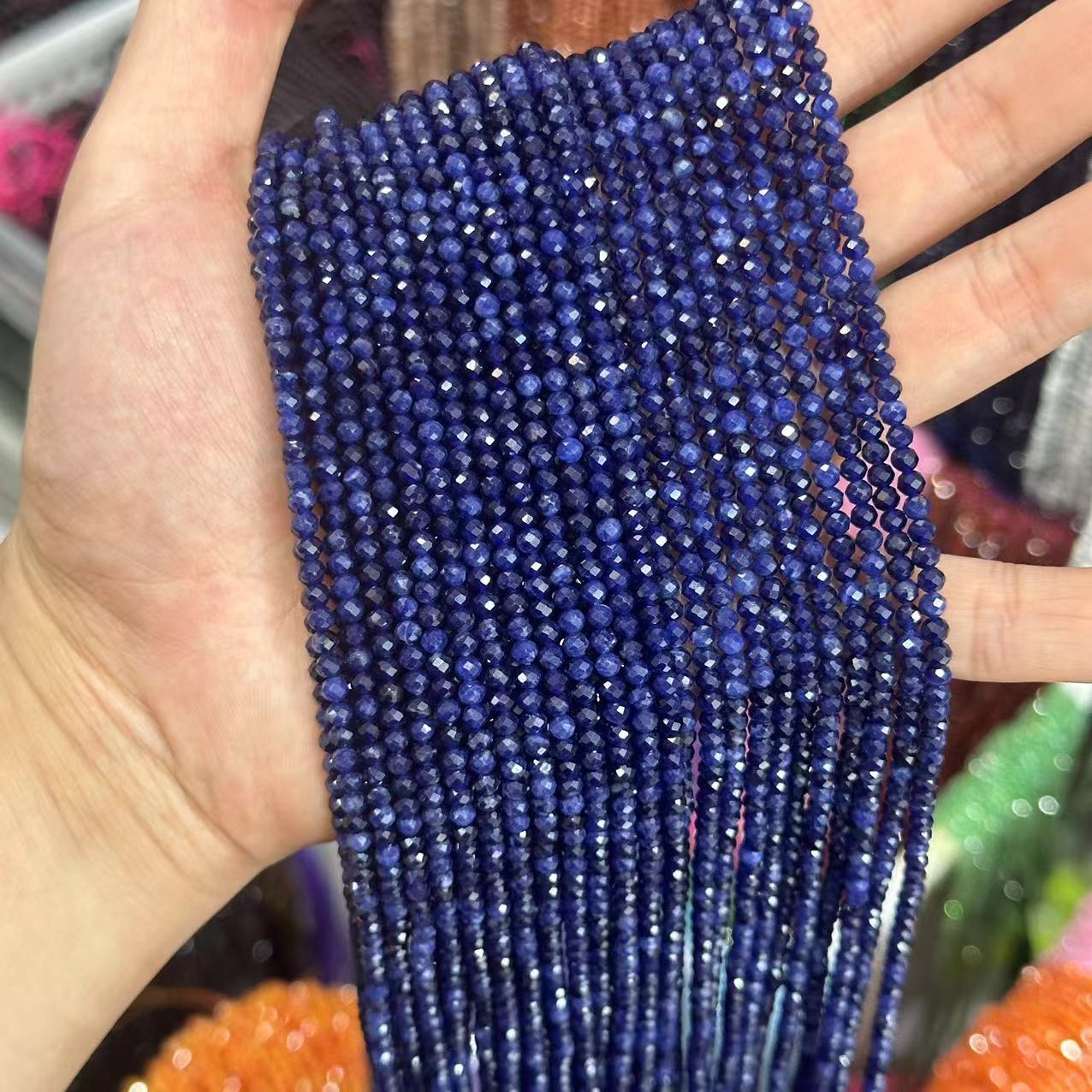 Natural Gemstone 2mm 3mm 4mm Faced Beads Strand