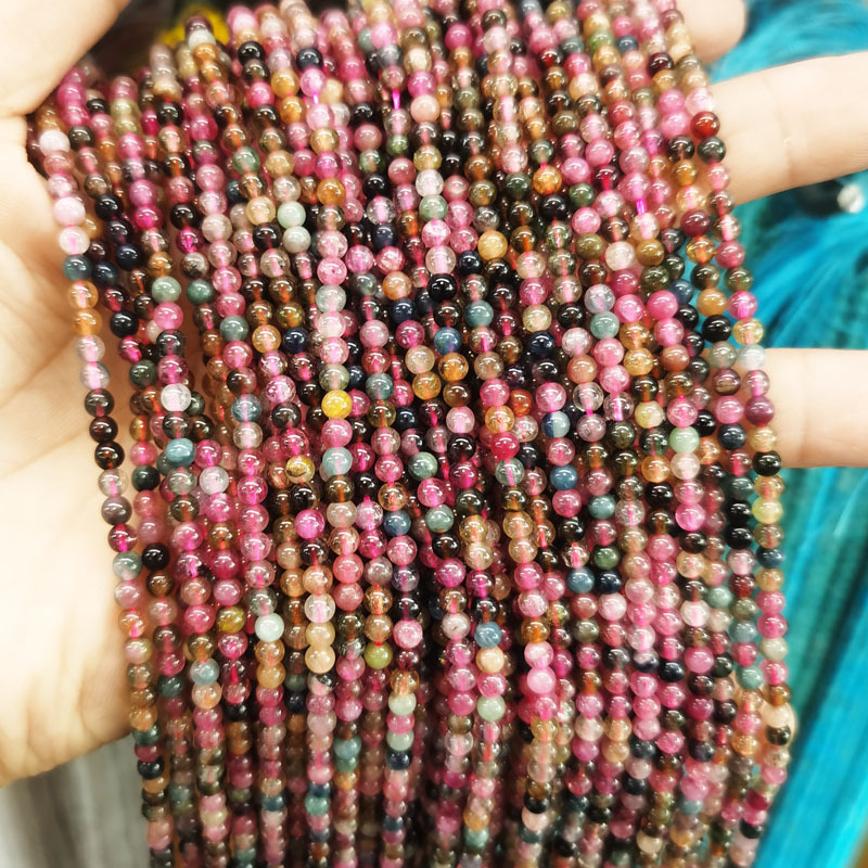 2mm 3mm Mini Natural Gemstone Round Beads Strand