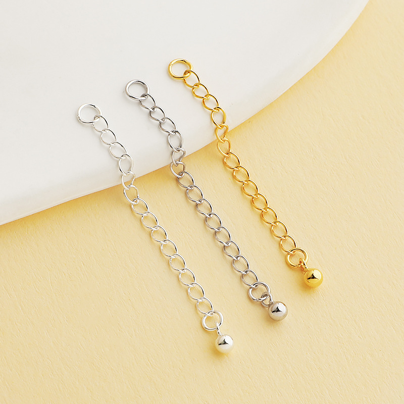 925 Sterling Silver Extension Chain for Necklace Bracelet Making