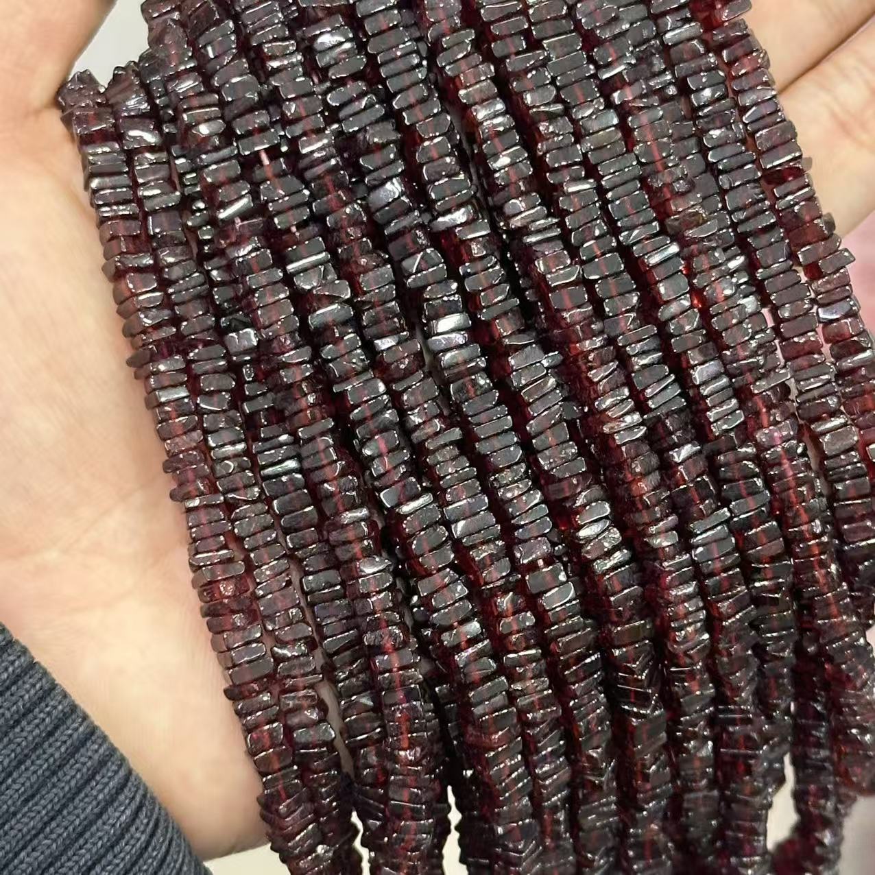 Gemstone Irregular Flat Sheet spacer beads strand 