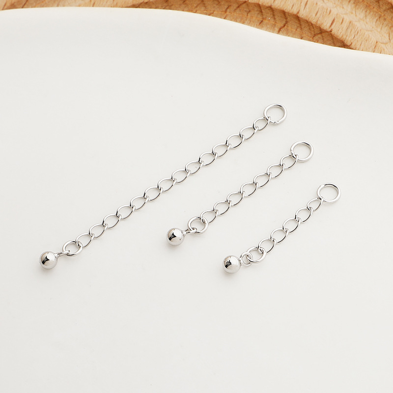925 Sterling Silver Extension Chain for Necklace Bracelet Making