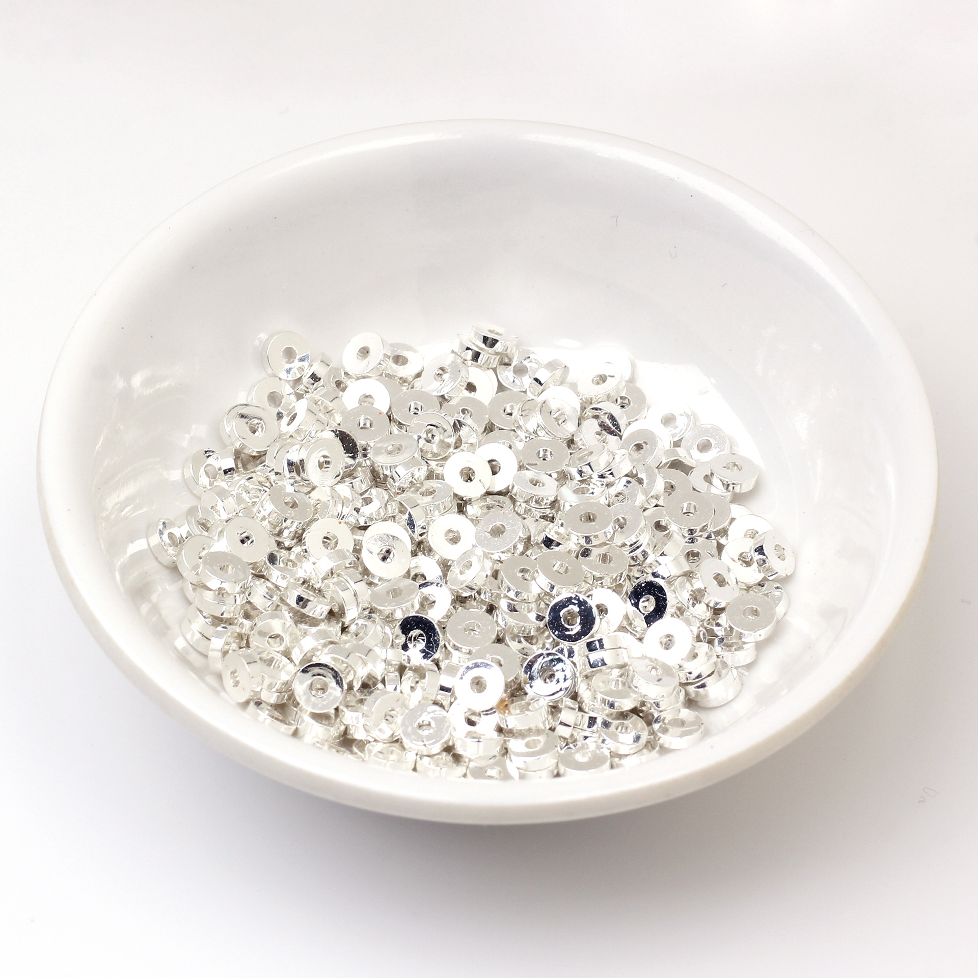 Gold Plated Copper Smooth Wheel Spacer Beads