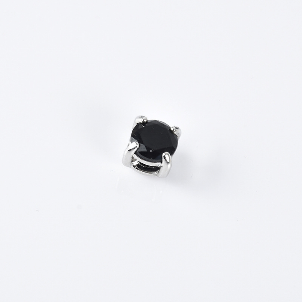 Round Prong Setting Colored Zircon Spacer Beads for Jewelry DIY