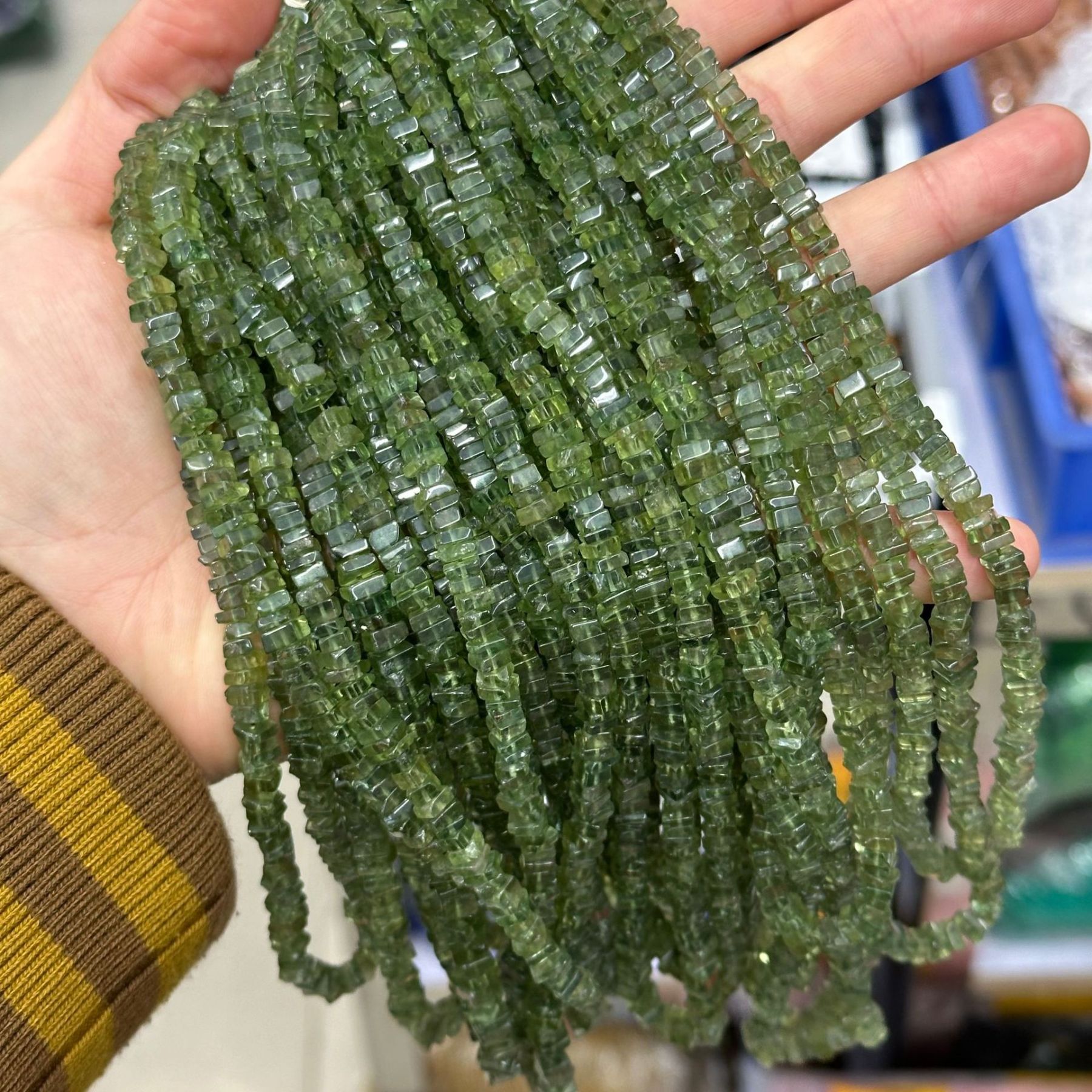 Gemstone Irregular Flat Sheet spacer beads strand 