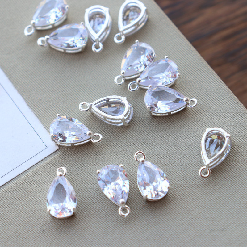 Water Drop Zircon Peandant 8*12mm 1 Piece