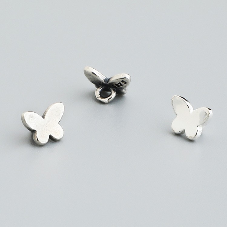 6.6*5mm 925 Silver Little Butterfly Spacer Bead Jewelry Charm