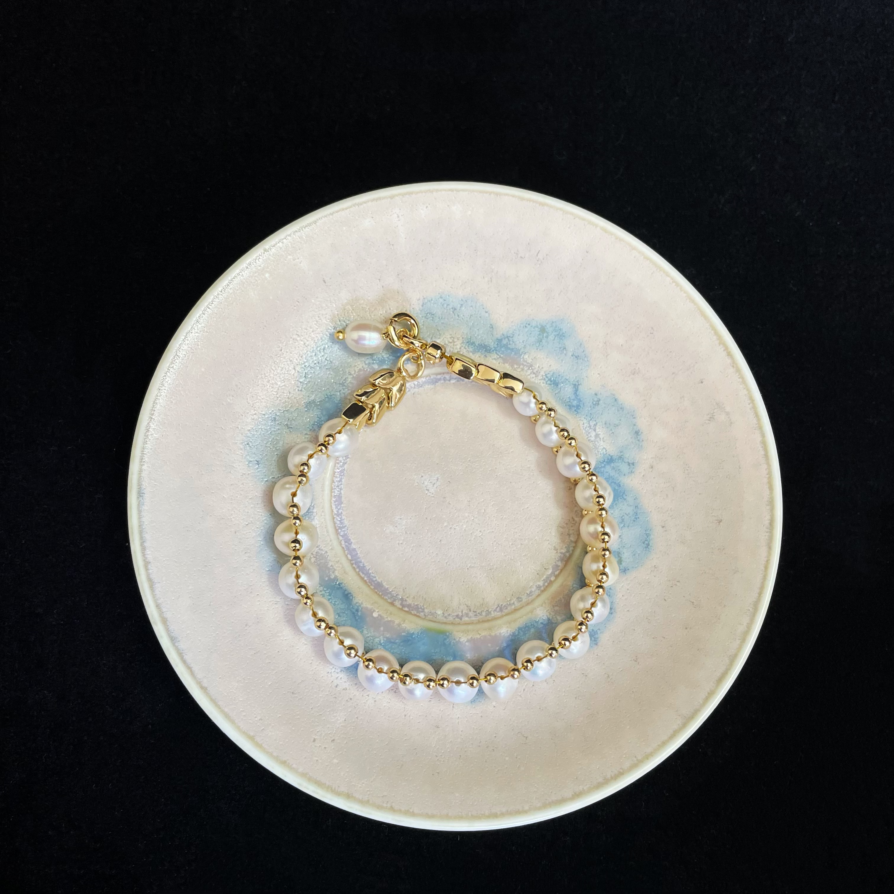 Ears of Wheat Woven Pearl Bracelet