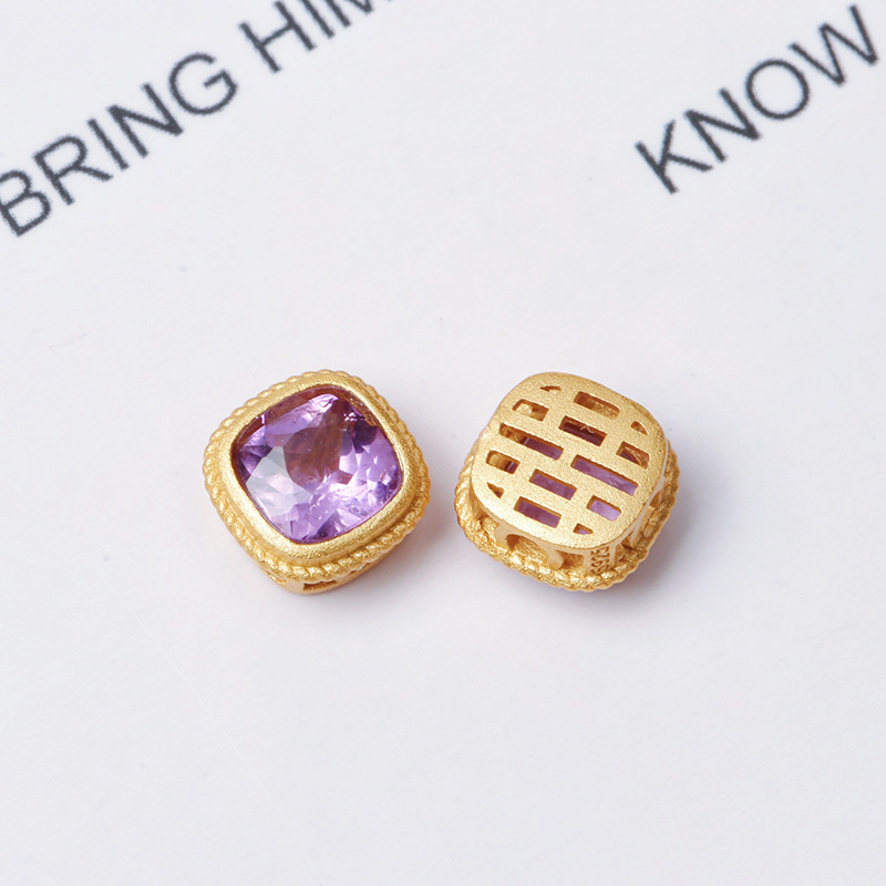  925 Silver Crustification Amethyst Accessory