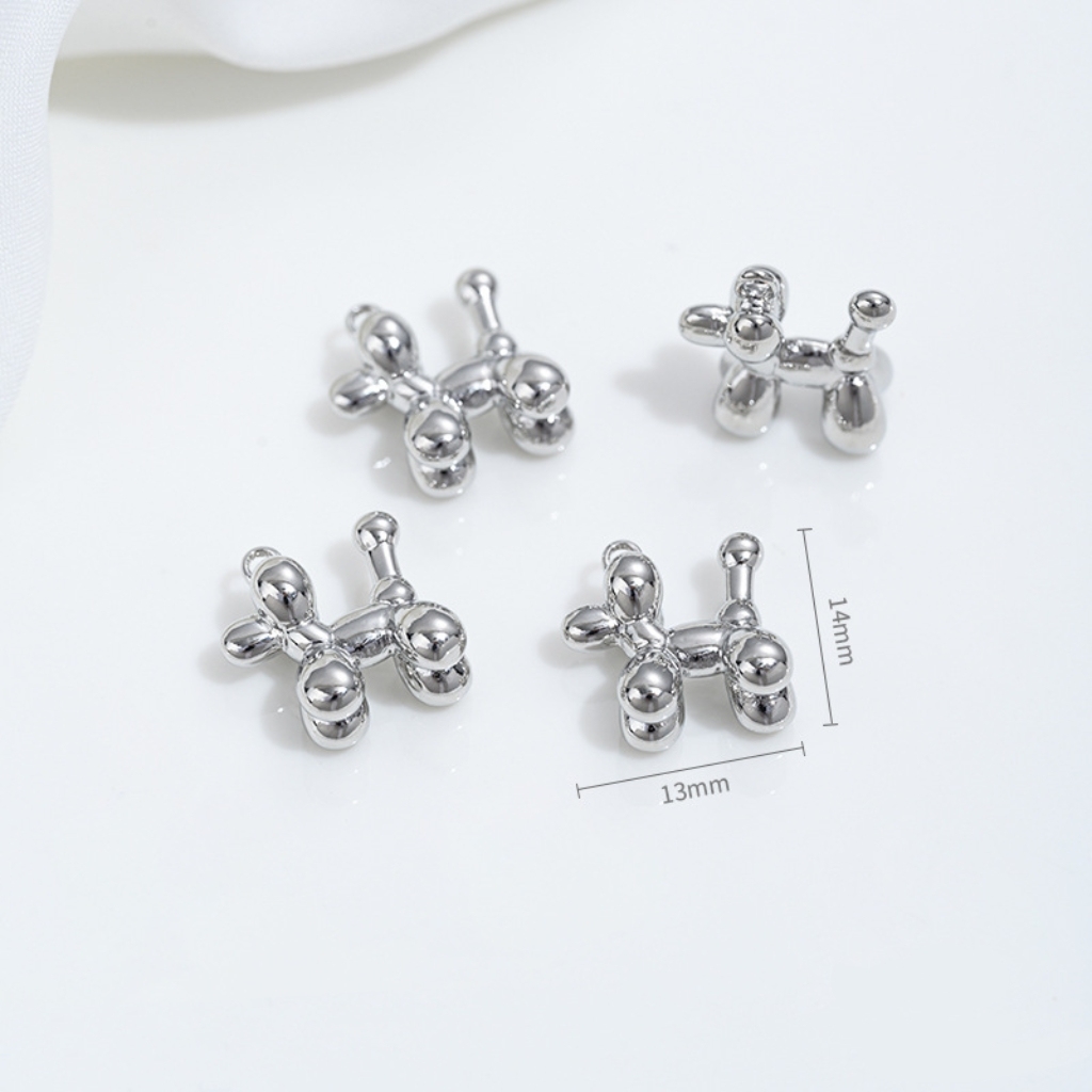 Gold Plated Cute Pet Dog Pendant Charms for Ncklace Bracelet Keychain