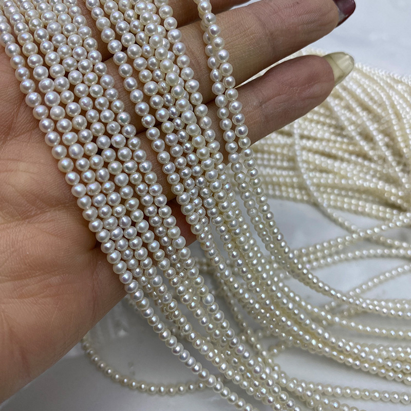 1.25mm 2.5mm Irregular Natural Freshwater Pearls Strand for Jewelry Making