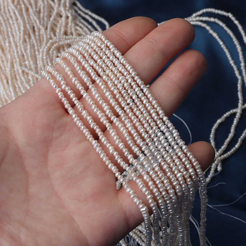 2-3mm Irregular Natural Freshwater Pearls Strand for Jewelry Making