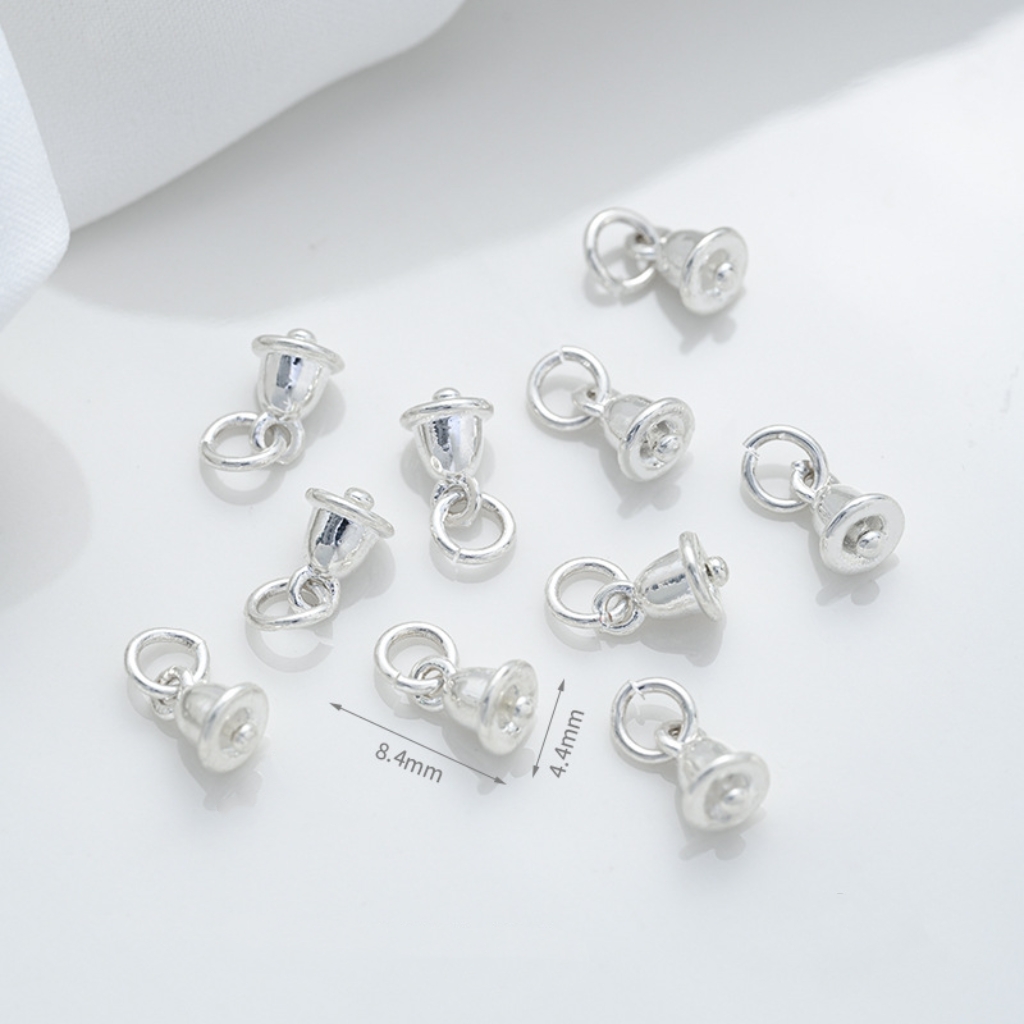 Gold Plated Little Cute Bell Pendant Jewelry Charms for DIY