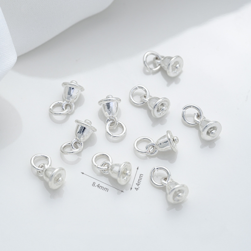 Gold Plated Little Cute Bell Pendant Jewelry Charms for DIY