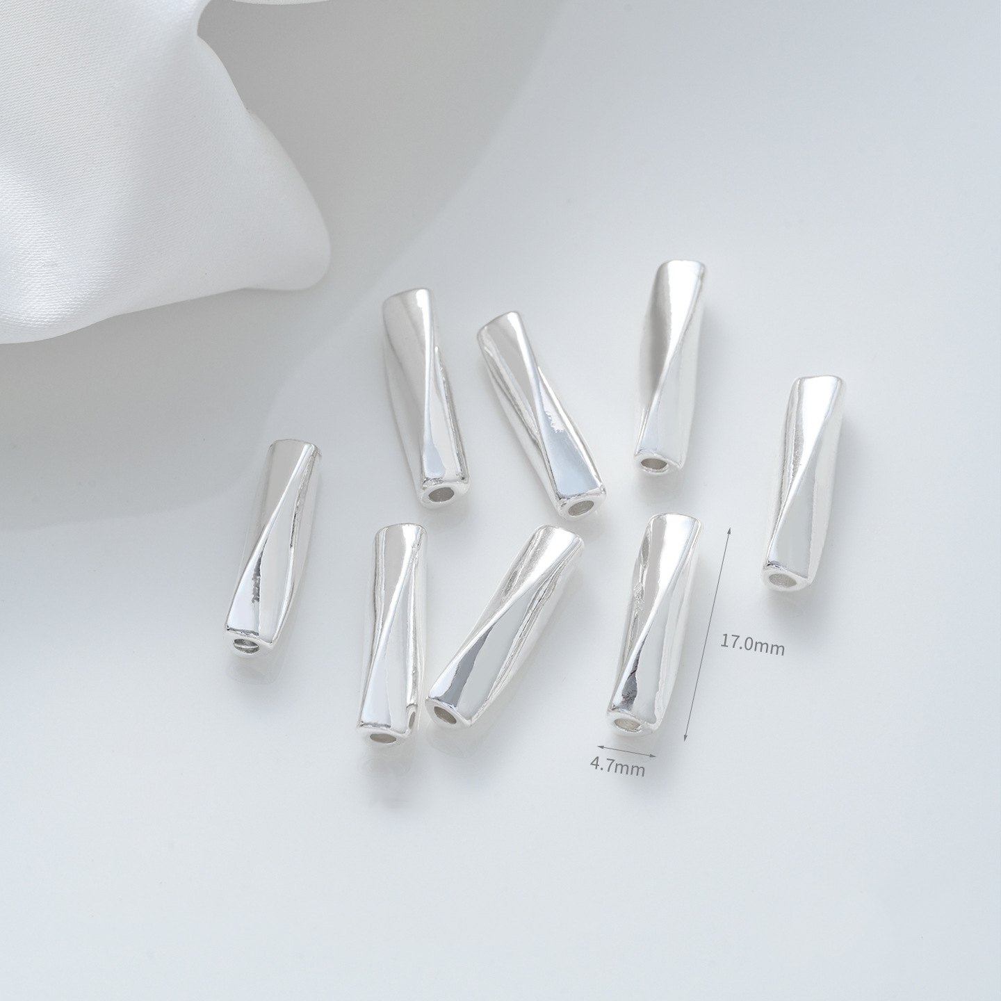 Gold Plated Cubic Zirconia Inlaid Tube Spacer Beads Connector for Jewelry DIY Multiple Style