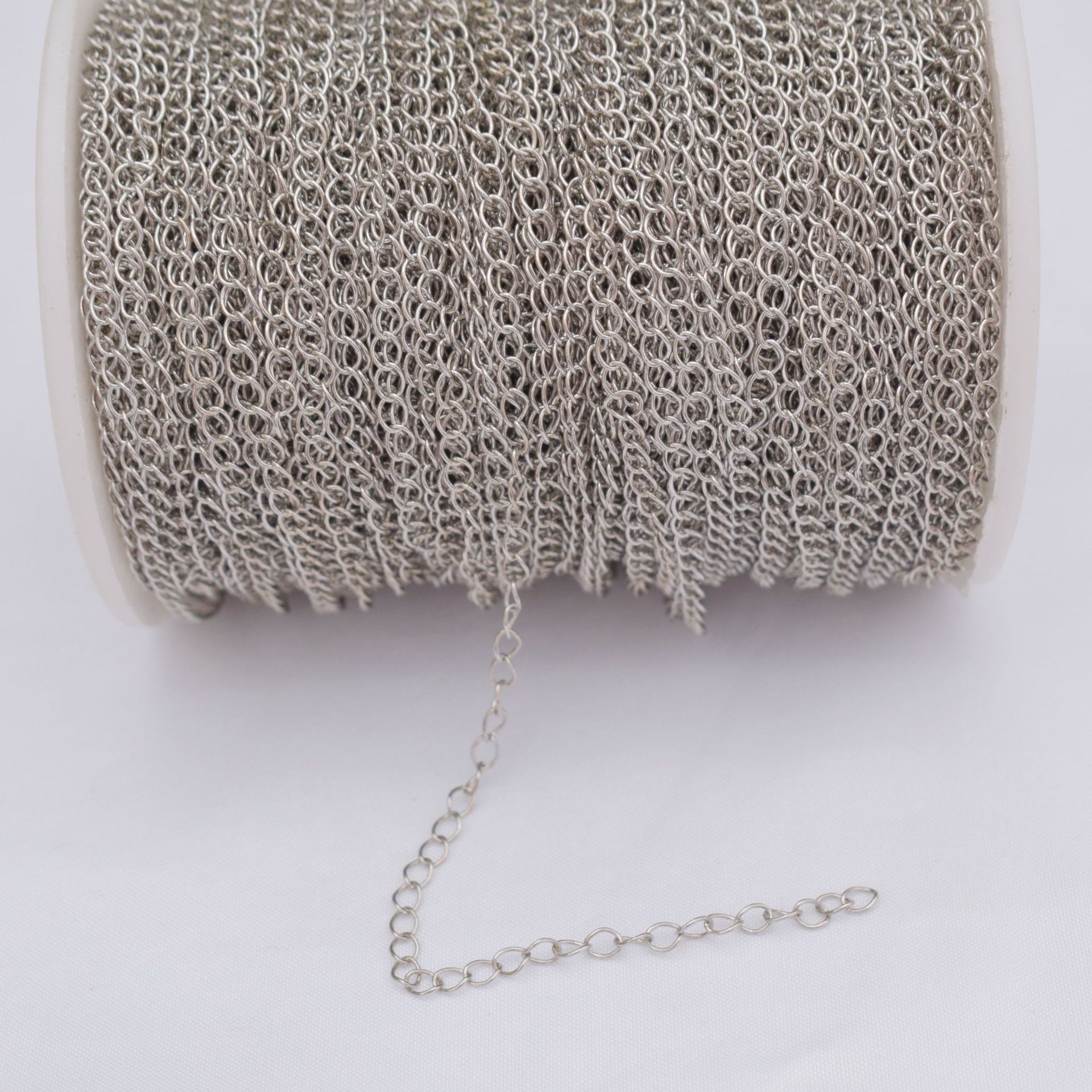 3mm Gold or Silver Plated Copper Curb Chain Extension Chain Making