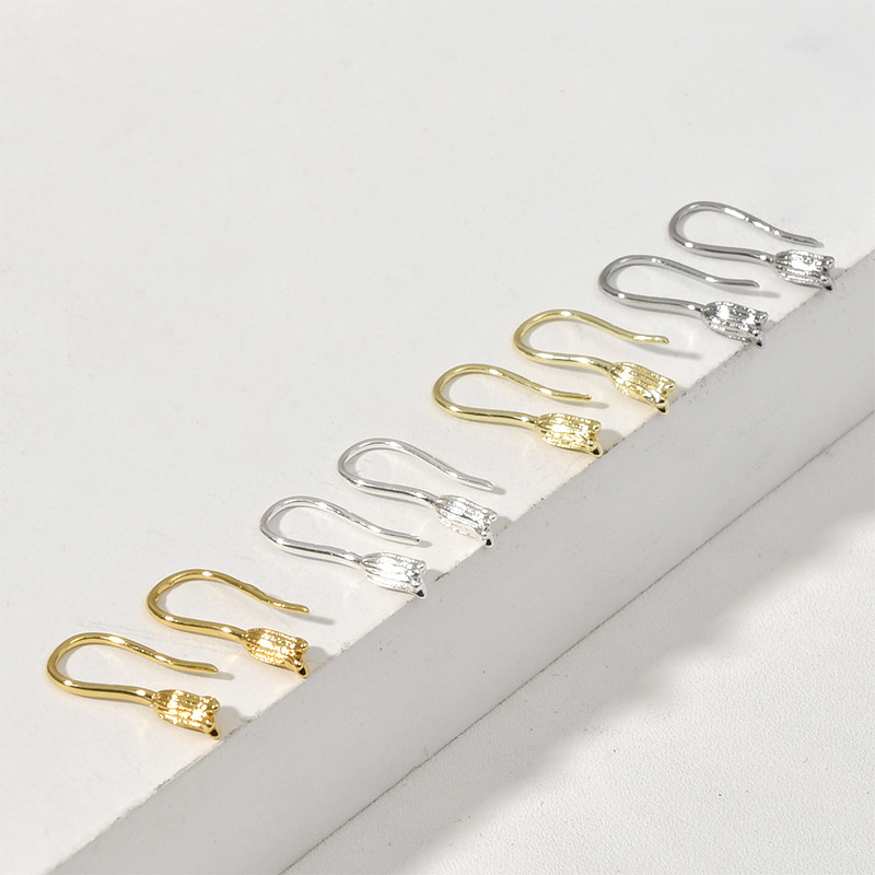 18.5*8mm Tulip Earrings Hooks with Hanging Ring for Earrings Making 1 Pair