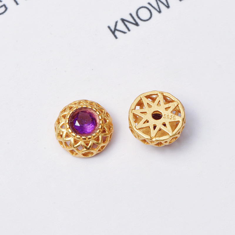  925 Silver Crustification Amethyst Accessory