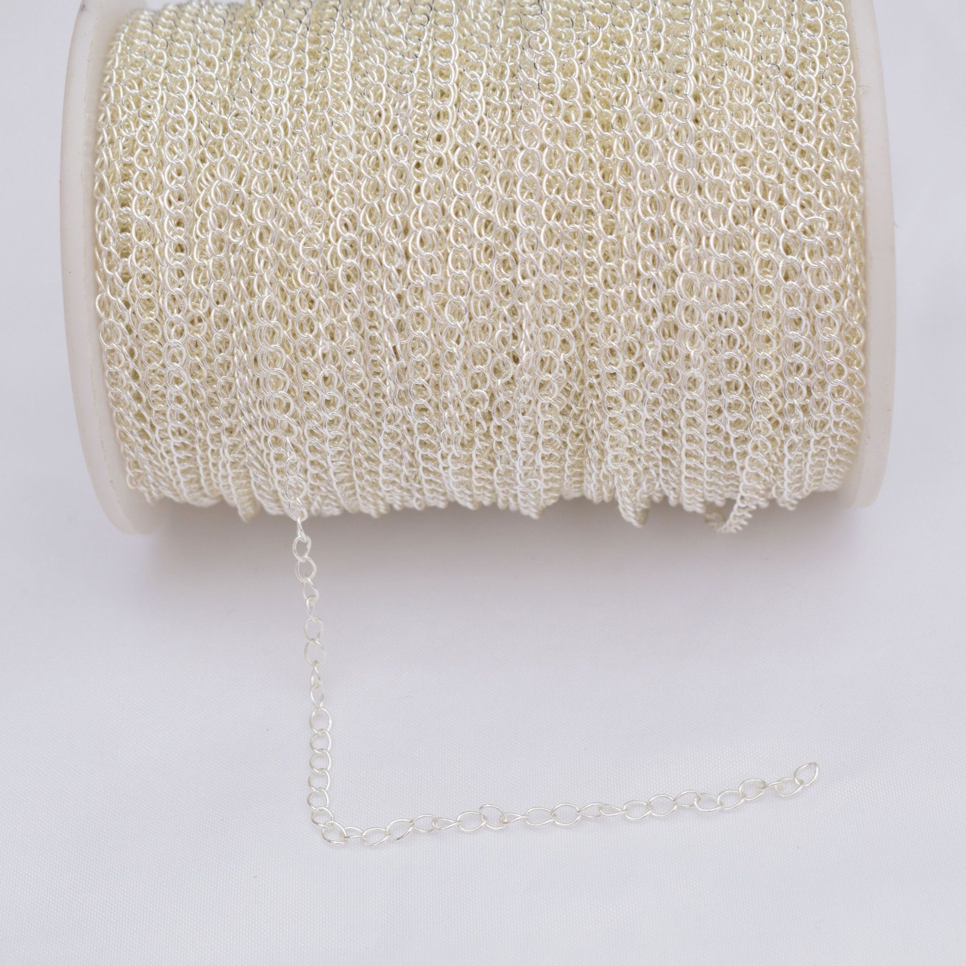 3mm Gold or Silver Plated Copper Curb Chain Extension Chain Making