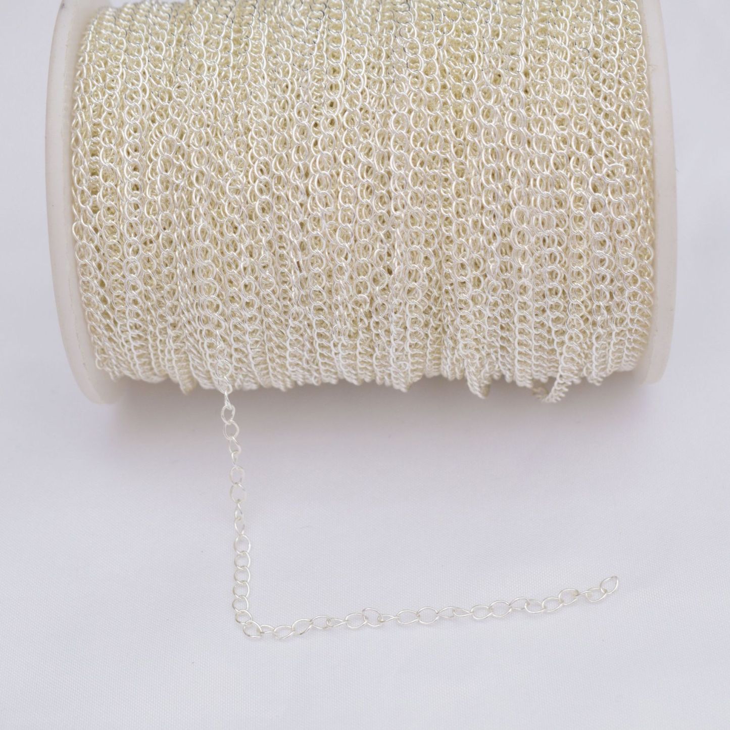 3mm Gold or Silver Plated Copper Curb Chain Extension Chain Making