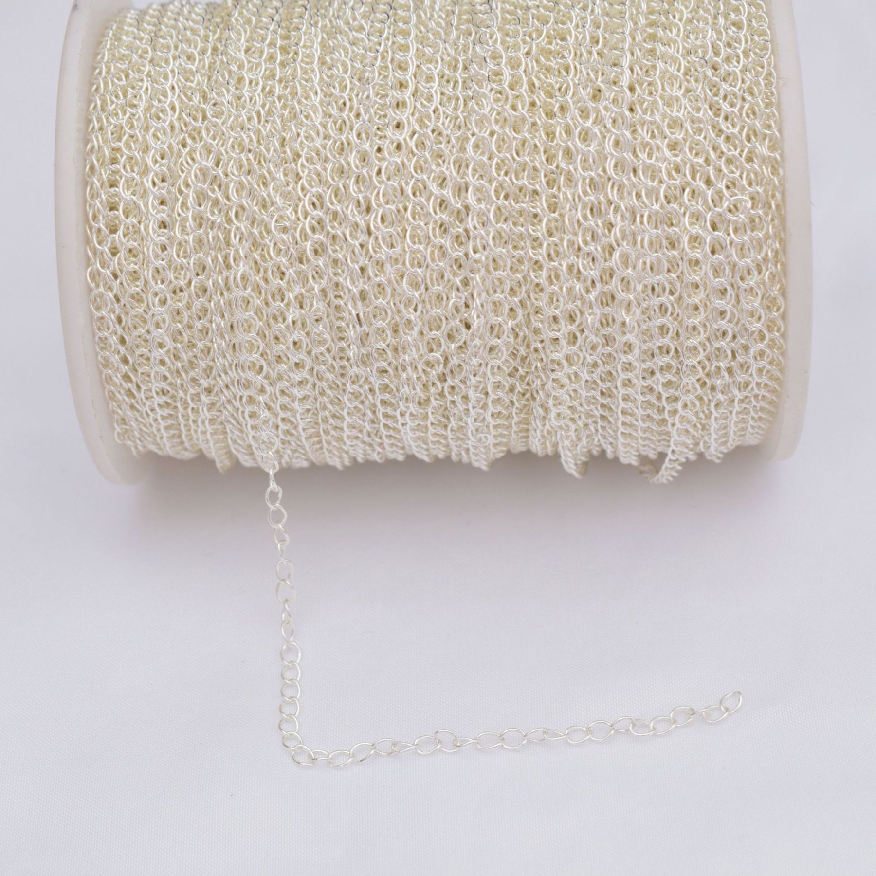 3mm Gold or Silver Plated Copper Curb Chain Extension Chain Making