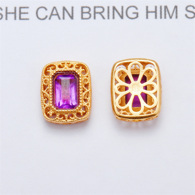  925 Silver Crustification Amethyst Accessory