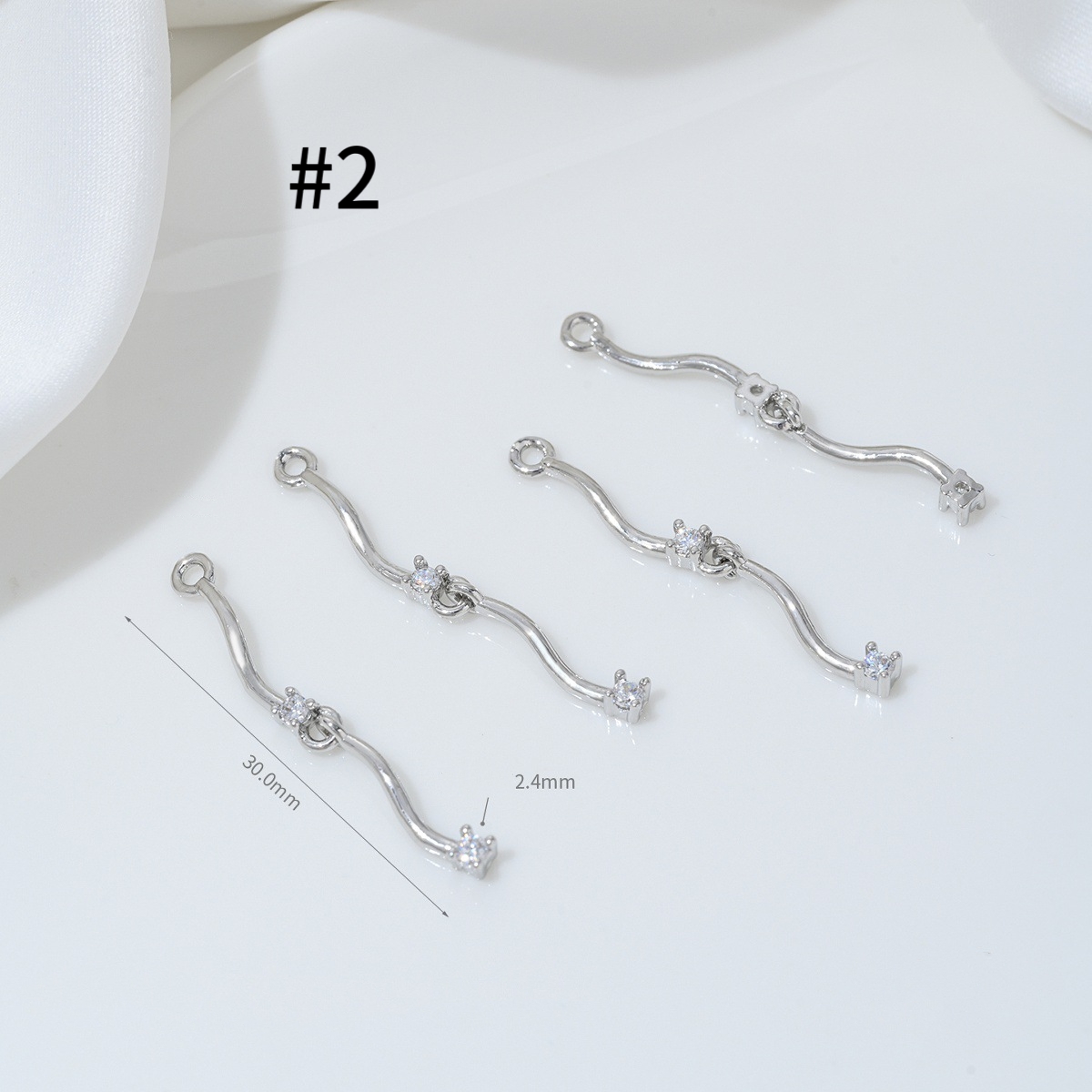 Cubic Zirconia Inlaid Gold Plated Spirit Snake Theme Pendant Jewelry Charm