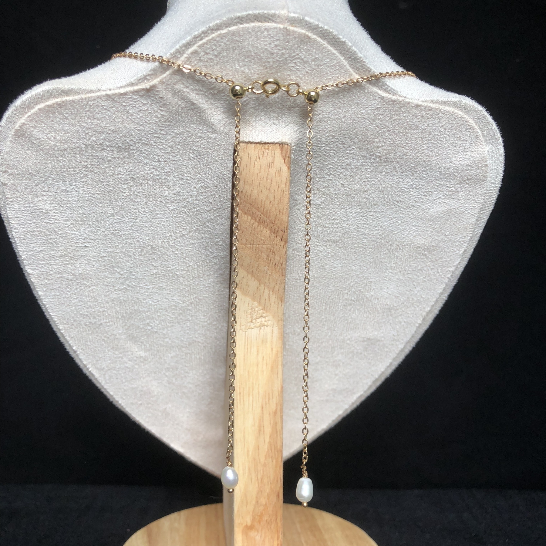 Pearl Drop Fringe Necklace