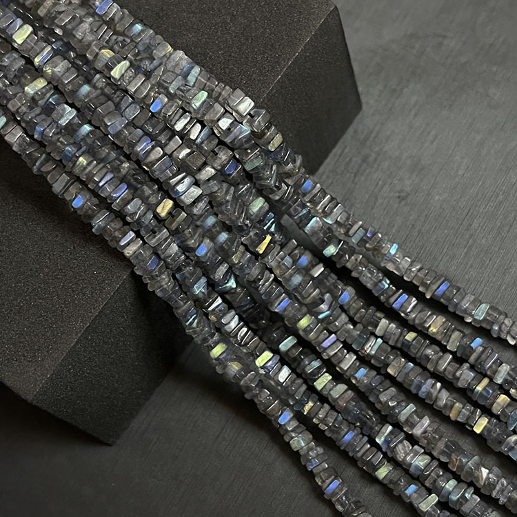 Gemstone Irregular Flat Sheet spacer beads strand 4*4*2mm