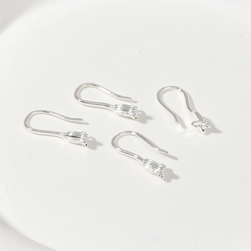 18.5*8mm Tulip Earrings Hooks with Hanging Ring for Earrings Making 1 Pair