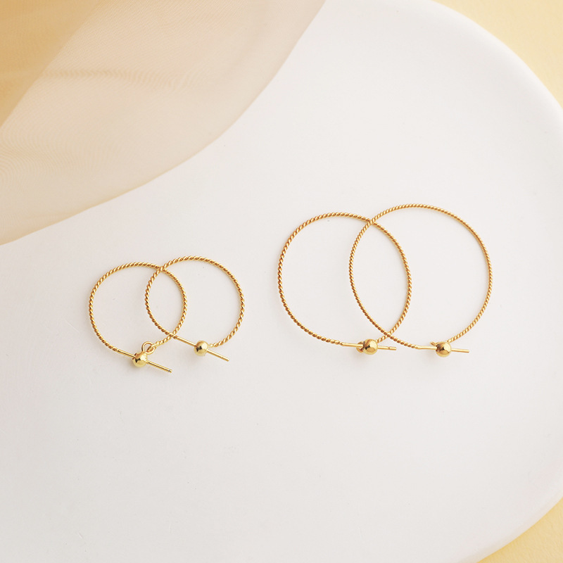 925 Sterling Silver Adjustable Twist Loop Earrings Accessory