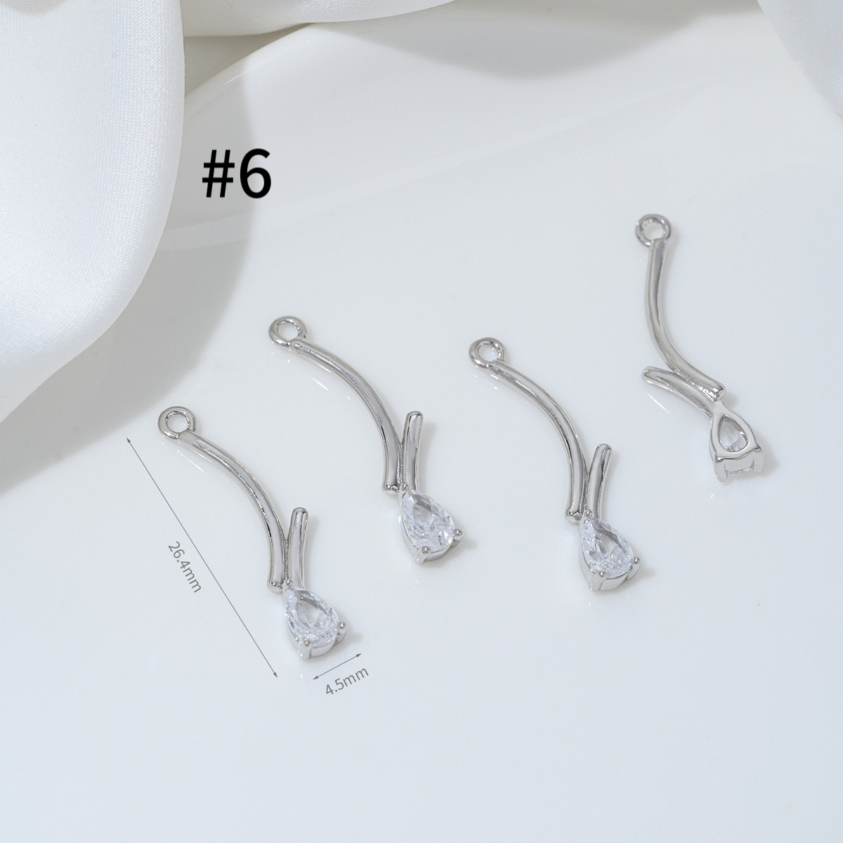 Cubic Zirconia Inlaid Gold Plated Spirit Snake Theme Pendant Jewelry Charm