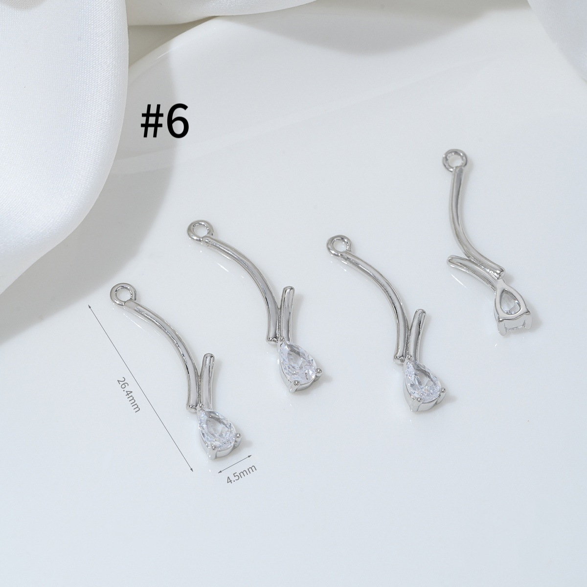 Cubic Zirconia Inlaid Gold Plated Spirit Snake Theme Pendant Jewelry Charm