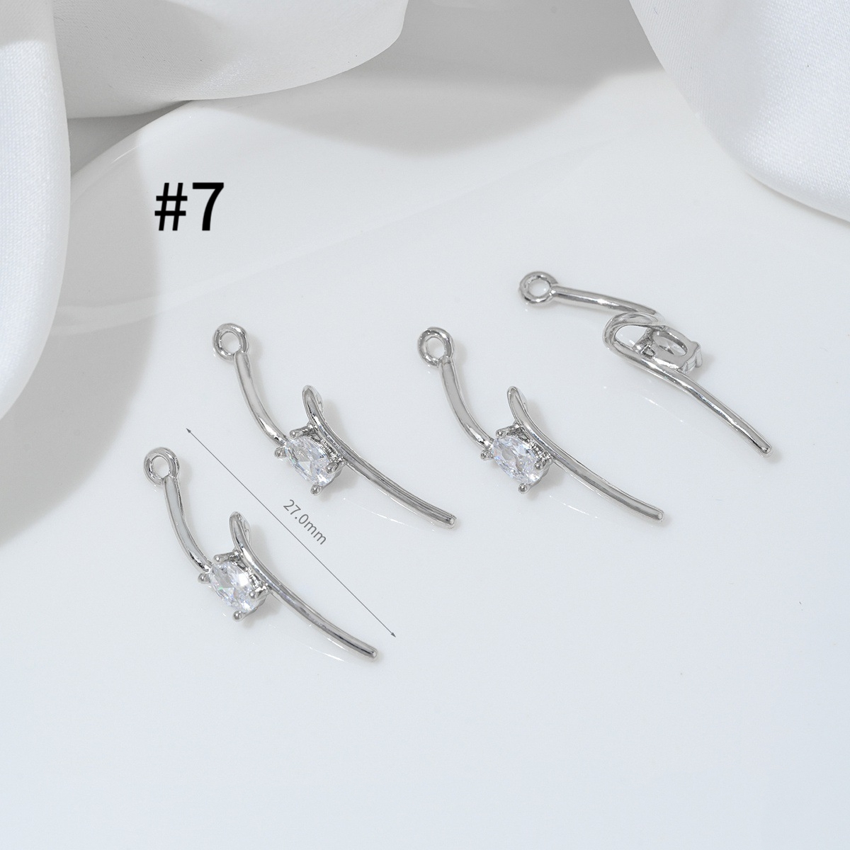 Cubic Zirconia Inlaid Gold Plated Spirit Snake Theme Pendant Jewelry Charm