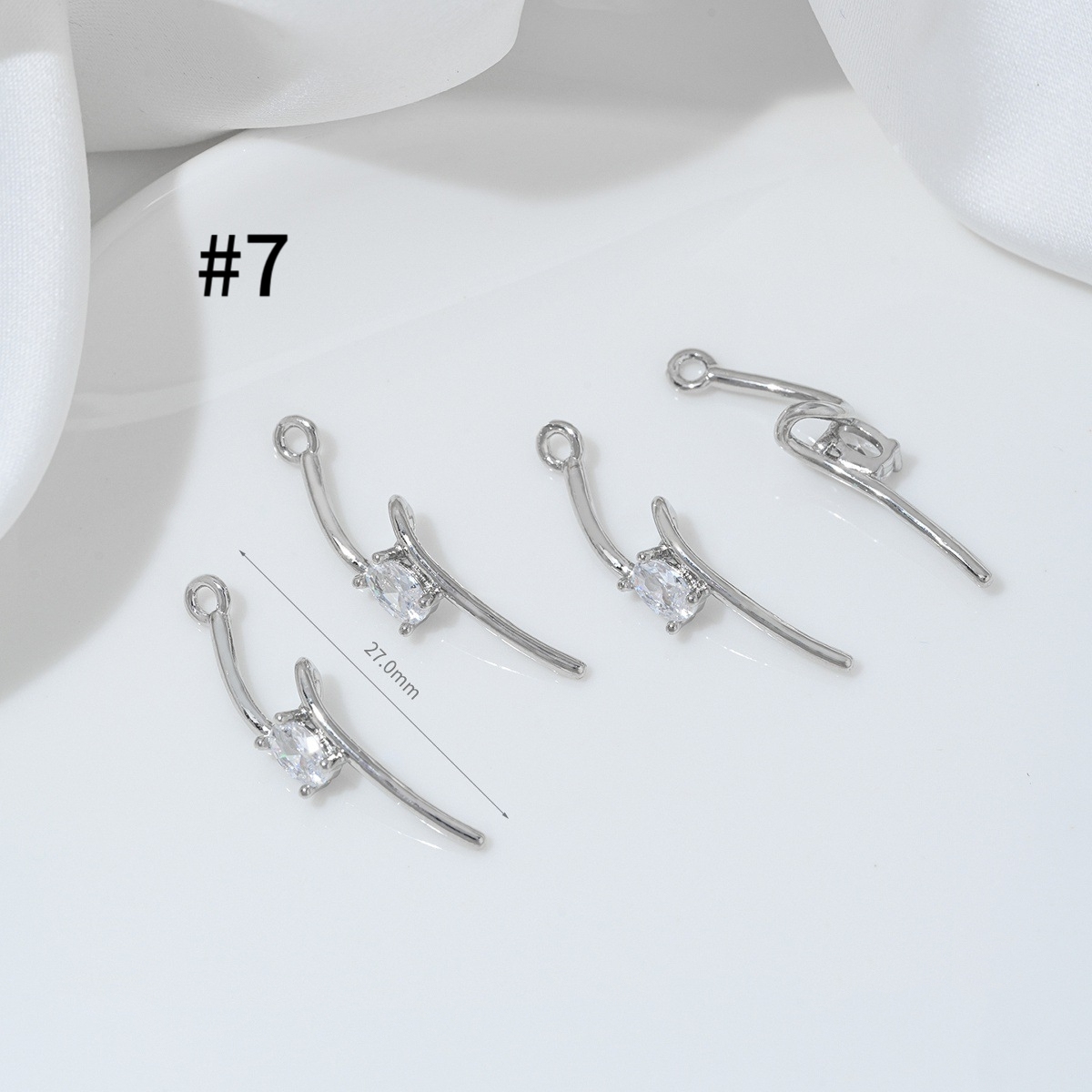 Cubic Zirconia Inlaid Gold Plated Spirit Snake Theme Pendant Jewelry Charm