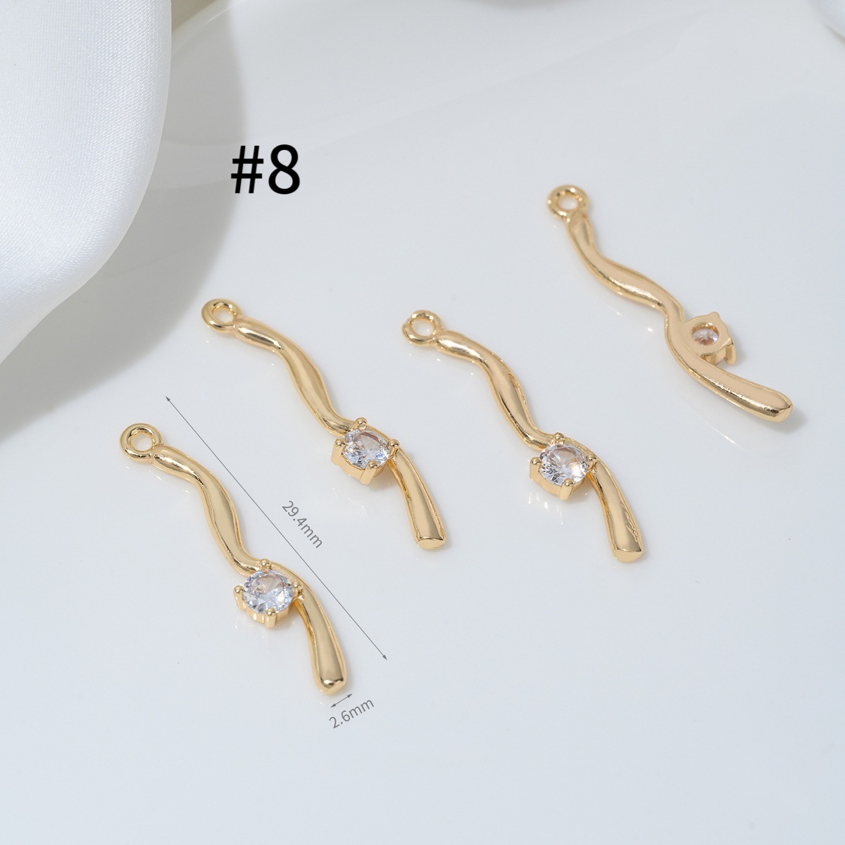 Cubic Zirconia Inlaid Gold Plated Spirit Snake Theme Pendant Jewelry C