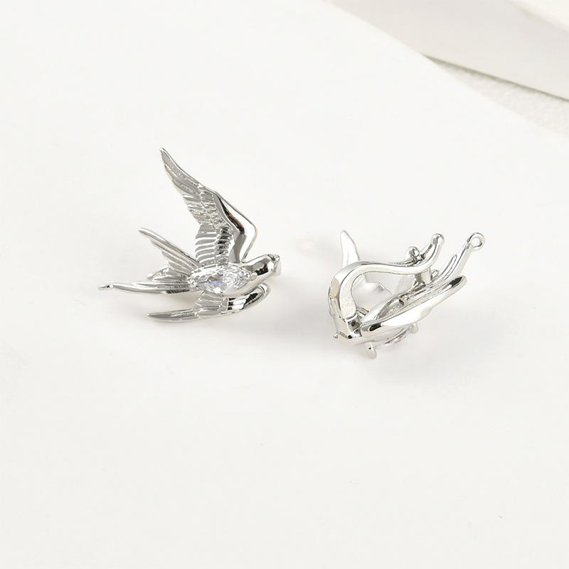 Gold Plated Swallow Charm Jewelry Pendant Jewelry Buckle