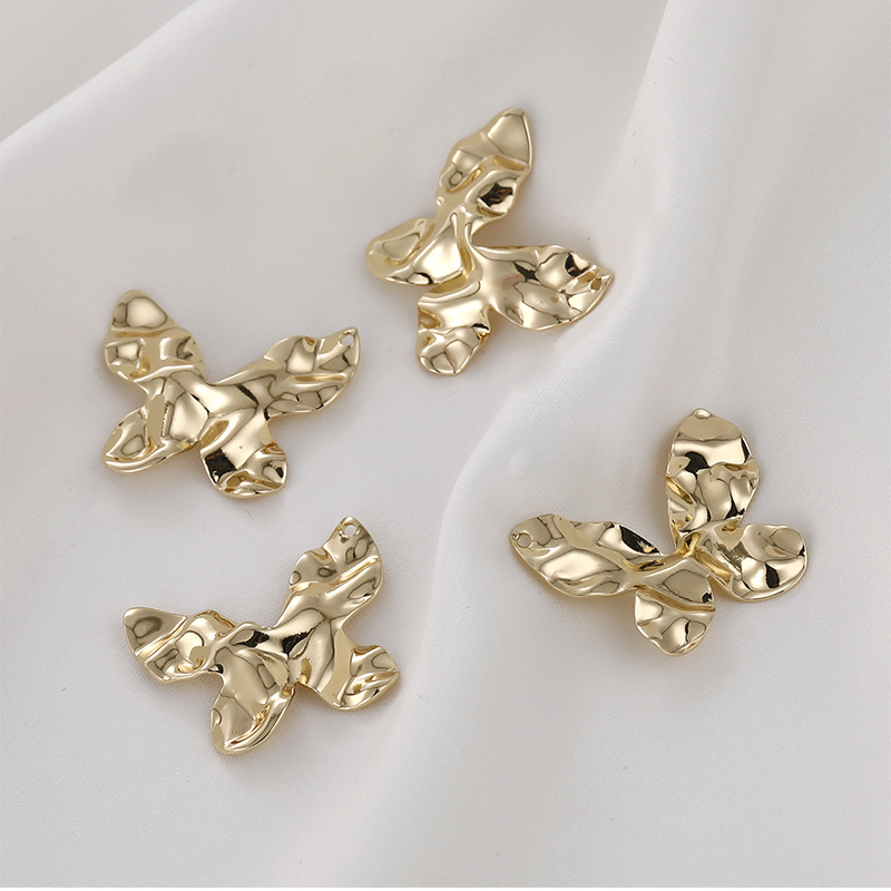 20*15mm 14k Gold Plated Brass Exquisite Butterfly Charm Pendant