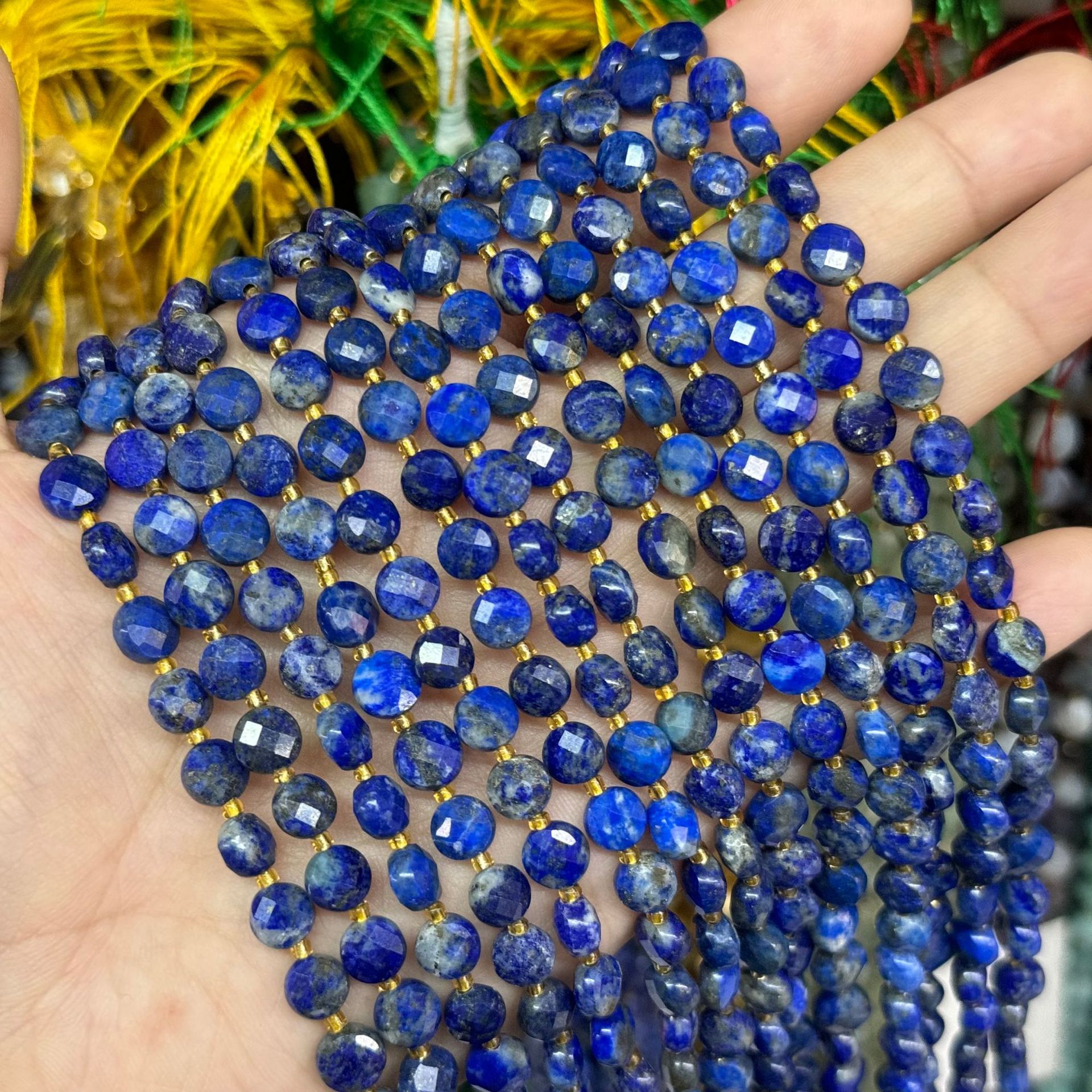 6.5*4mm Faced Pie Shaped Gemstone Beads Strand