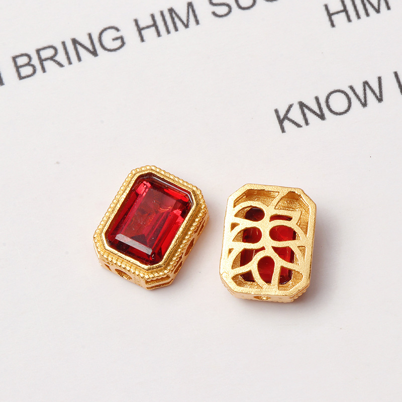 925 Silver Crustification Garnet Accessory