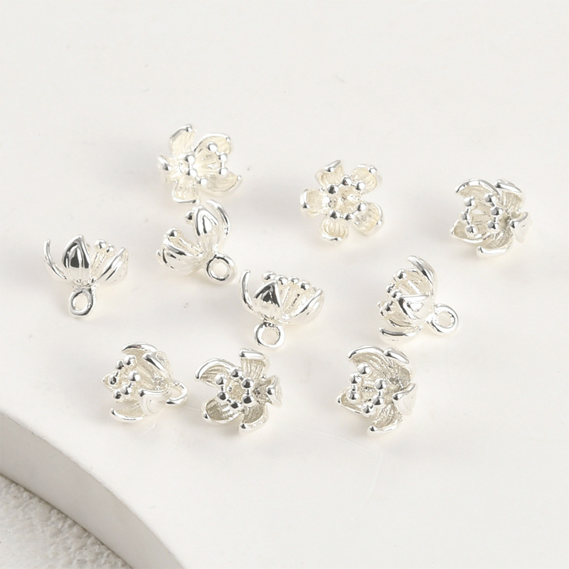 14k Gold Plated Flower Charm Jewelry Pendant Rose Charm