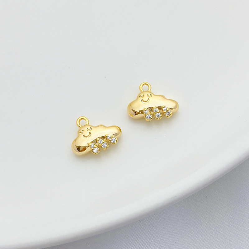 Cute Gold Plated Weather Theme Clouds Charms Jewelry Pendant for DIY Multiple Style