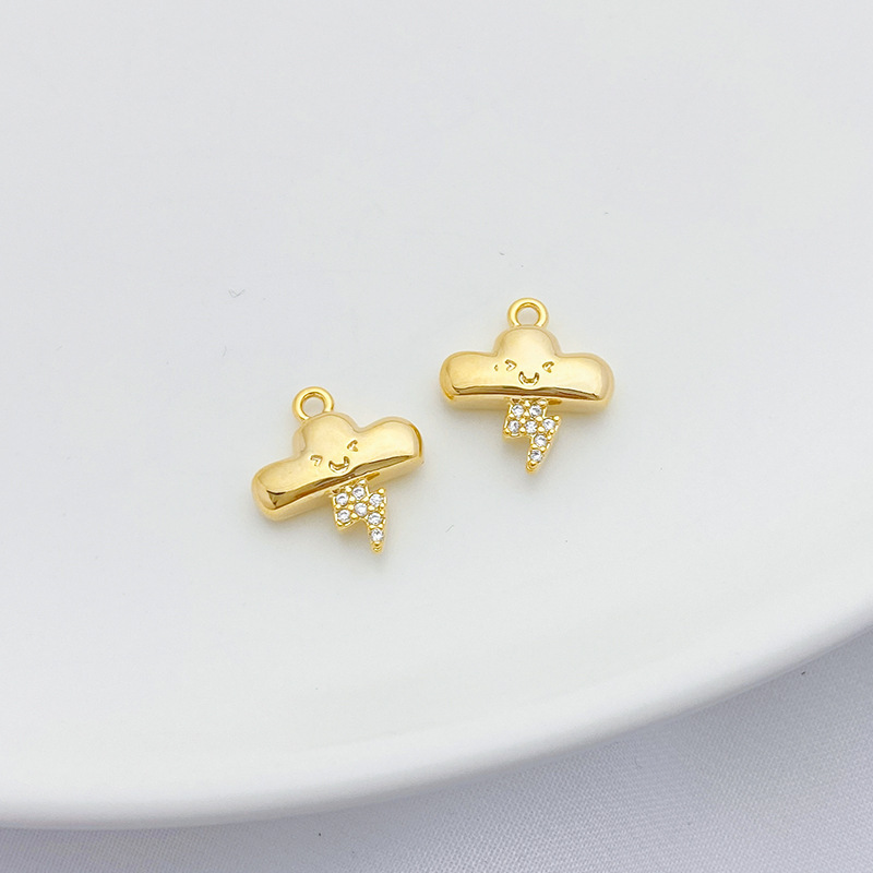 Cute Gold Plated Weather Theme Clouds Charms Jewelry Pendant for DIY