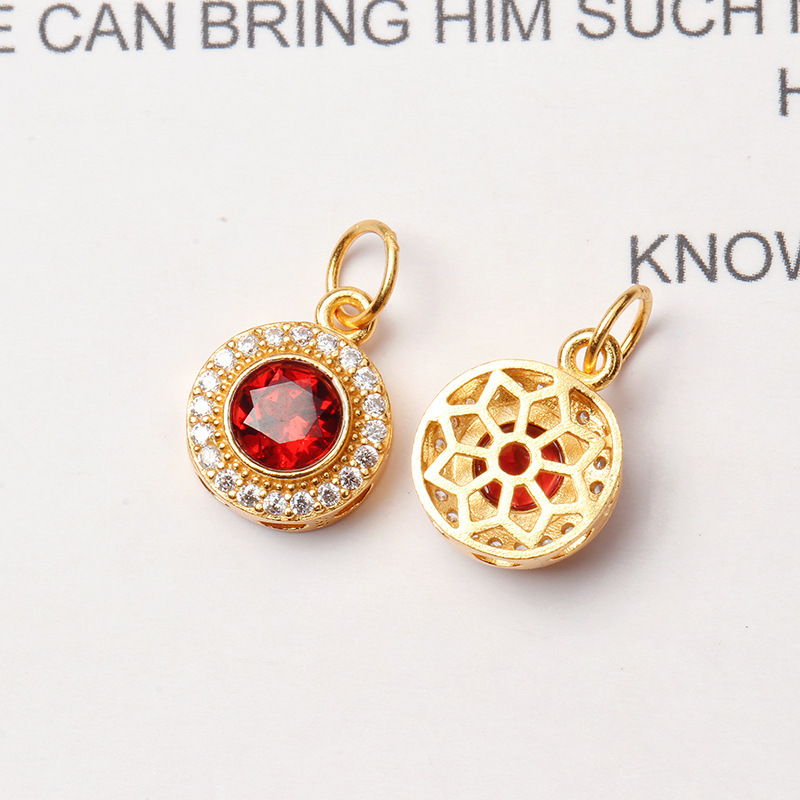 925 Silver Crustification Garnet Accessory