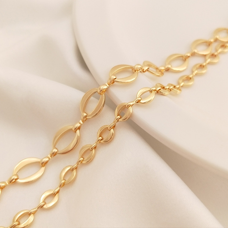 14k Gold Plated 5*6mm 8*10mm Thick O-Shaped Chain for Bracelet Making
